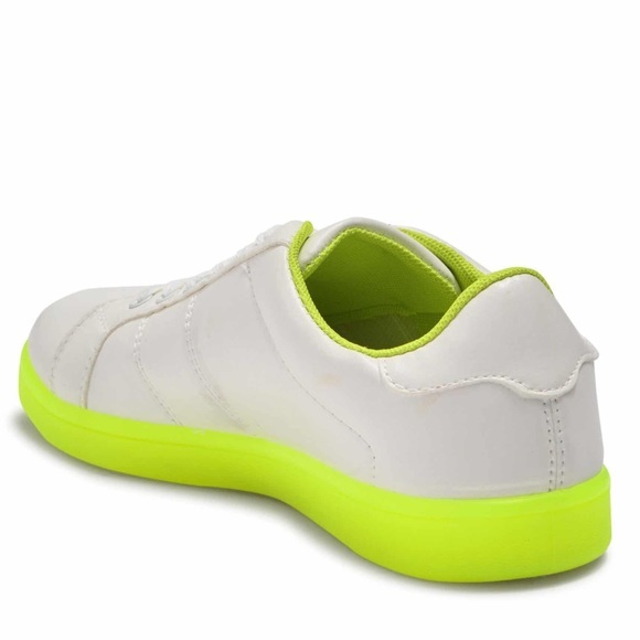 NIB Highlighter Yellow Soled Sneakers in size 10 - Picture 2 of 4